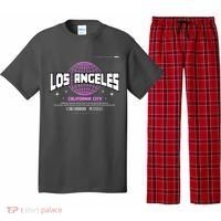 Los Angeles Slogan Retro Style Pajama Set thumb 0