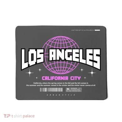 Los Angeles Slogan Retro Style Mousepad