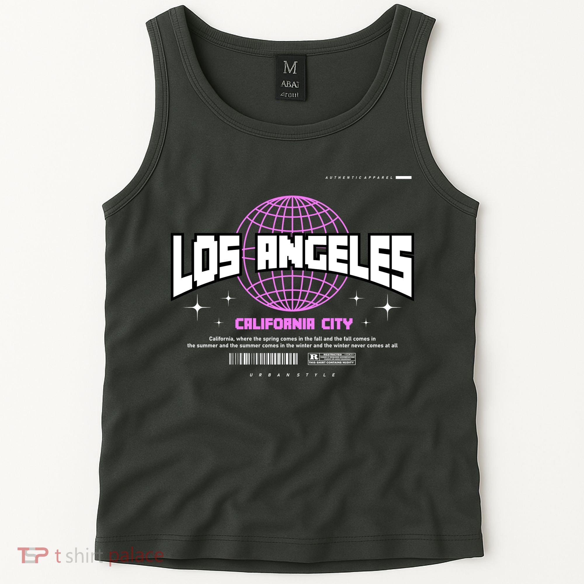 Los Angeles Slogan Retro Style Tank Top
