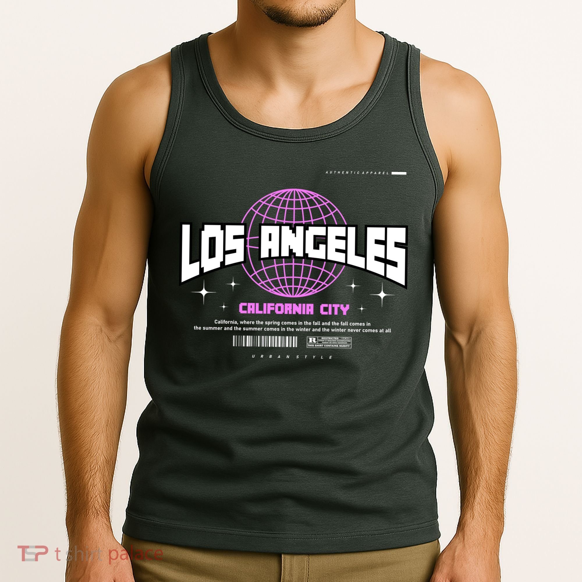 Los Angeles Slogan Retro Style Tank Top