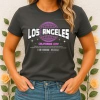 Los Angeles Slogan Retro Style Women's T-Shirt thumb 2