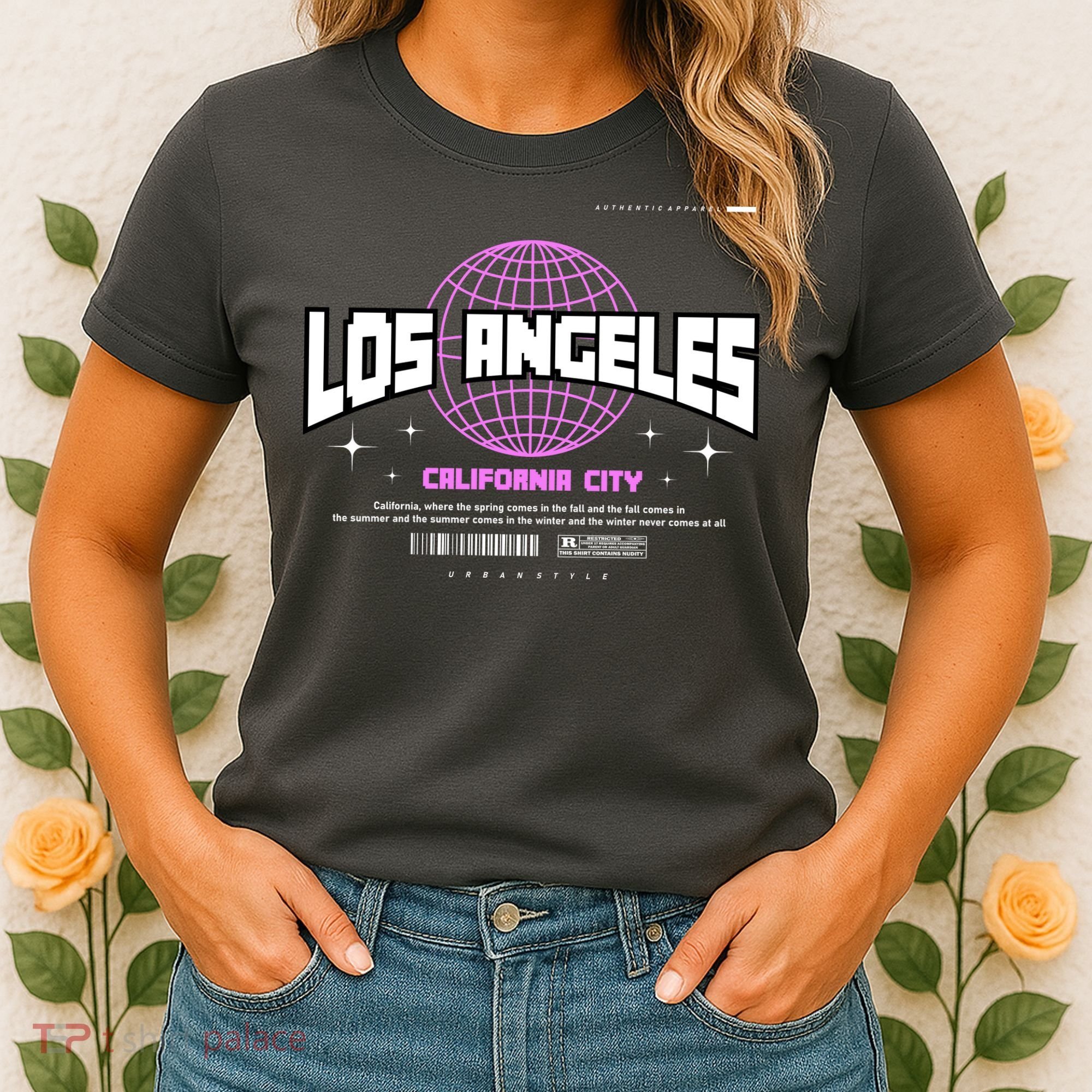 Los Angeles Slogan Retro Style Women's T-Shirt