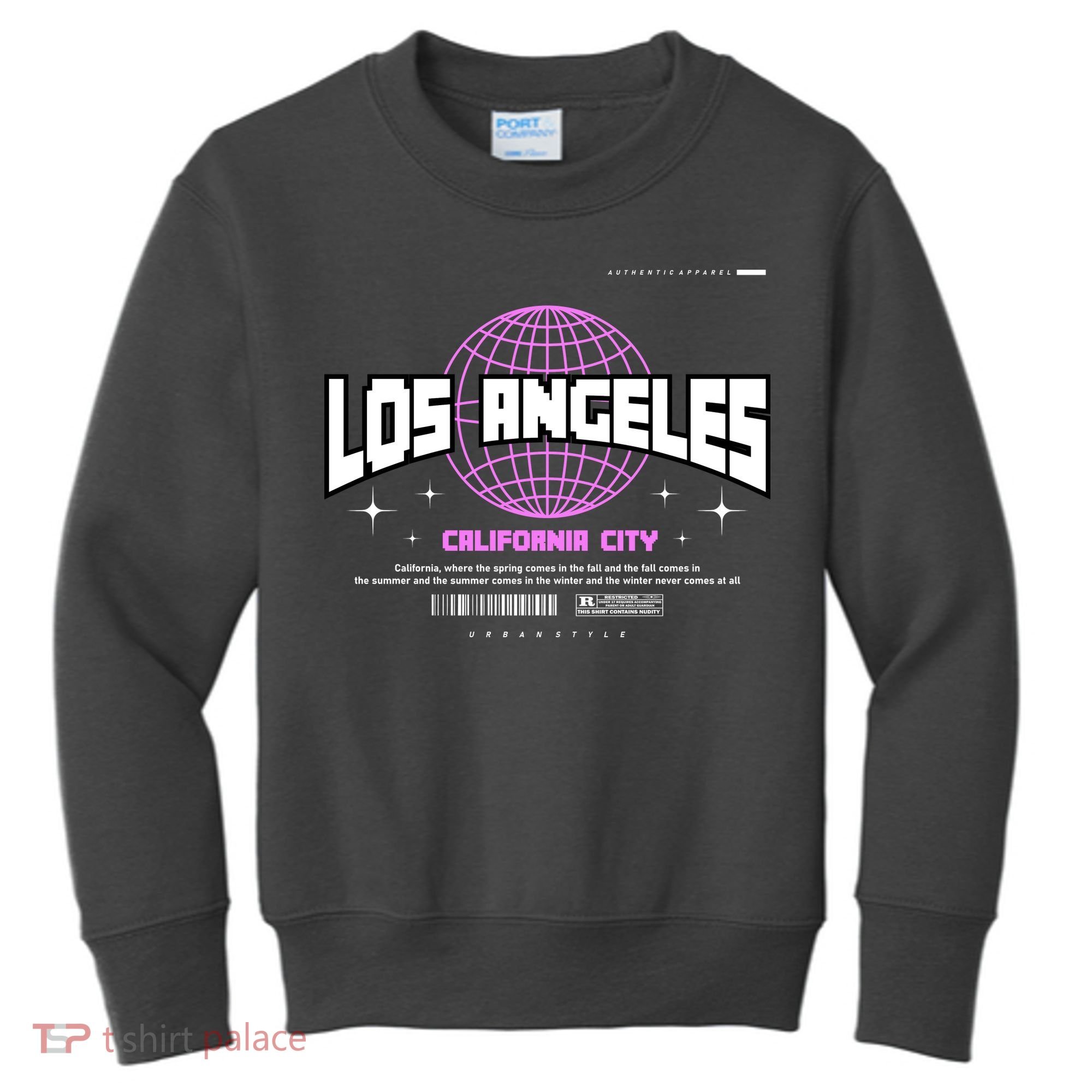 Los Angeles Slogan Retro Style Kids Sweatshirt