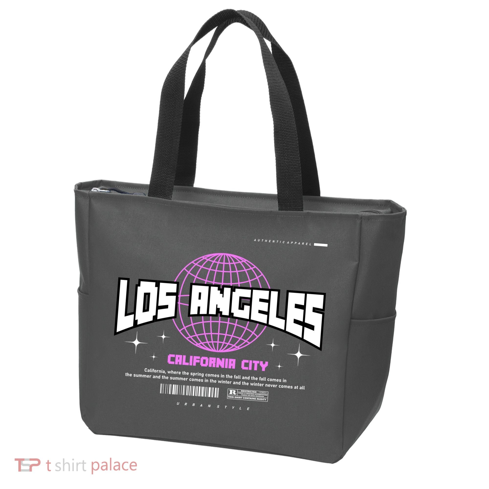 Los Angeles Slogan Retro Style Tote Bag