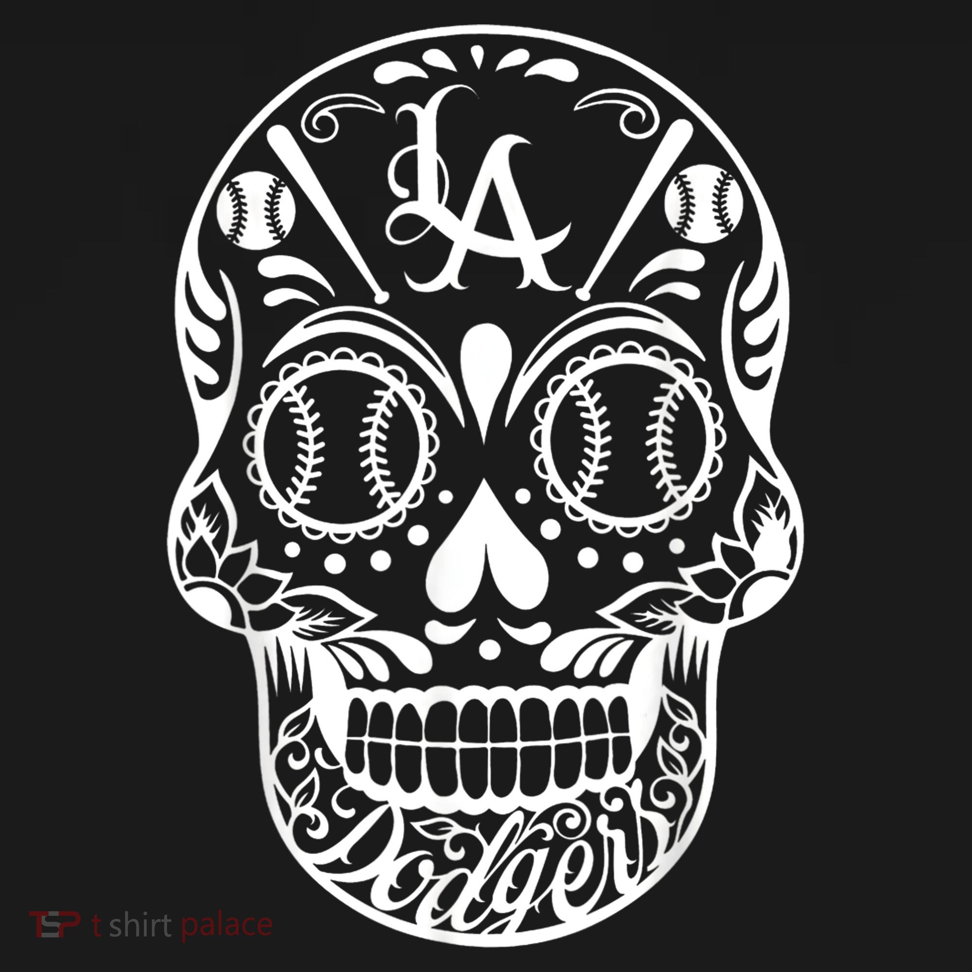 Los Angeles Sugar Skull Day Of The Dead Cinco De Mayo T-Shirt