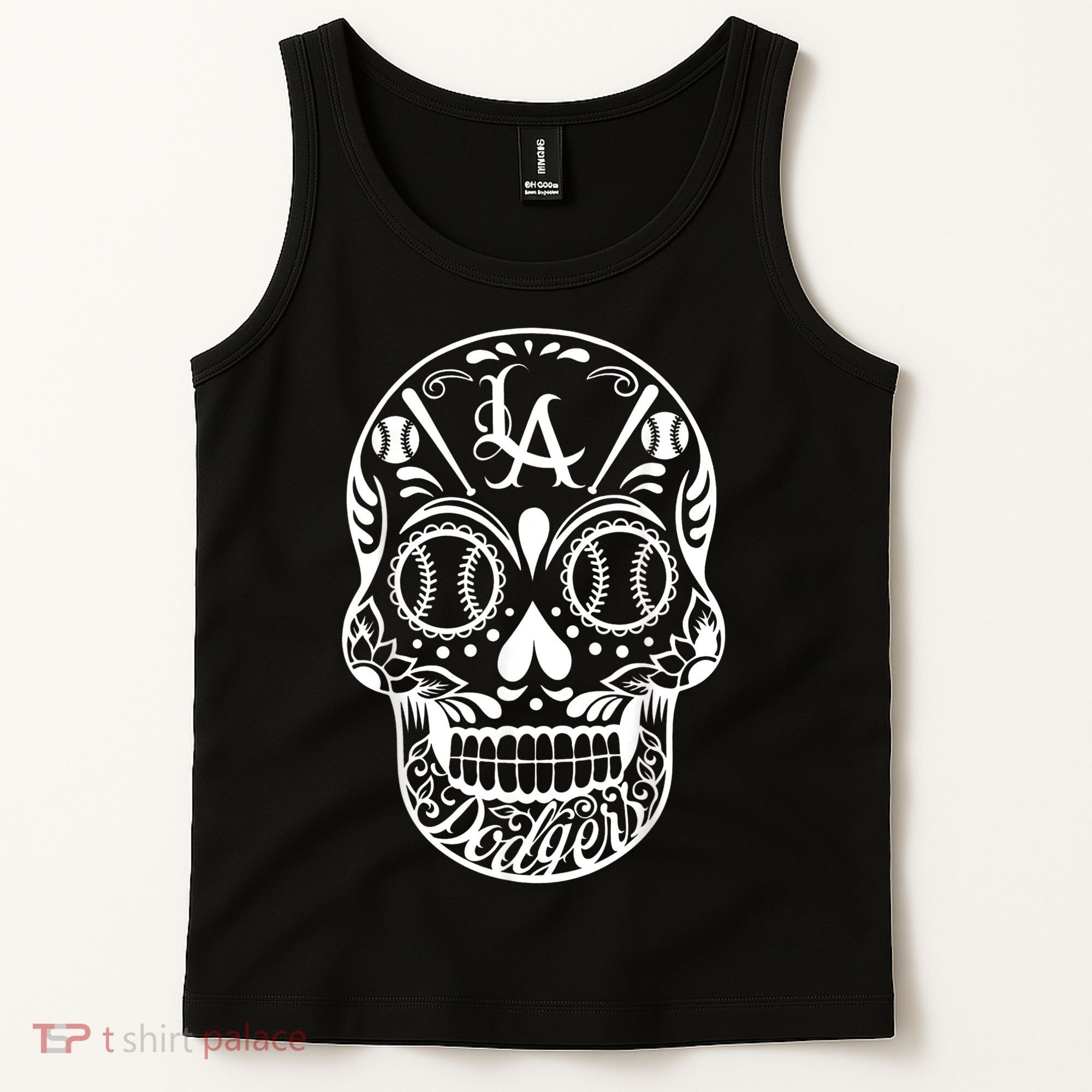 Los Angeles Sugar Skull Day Of The Dead Cinco De Mayo Tank Top