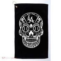 Los Angeles Sugar Skull Day Of The Dead Cinco De Mayo Golf Towel thumb 0