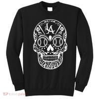 Los Angeles Sugar Skull Day Of The Dead Cinco De Mayo Sweatshirt thumb 0