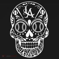 Los Angeles Sugar Skull Day Of The Dead Cinco De Mayo Sweatshirt thumb 3