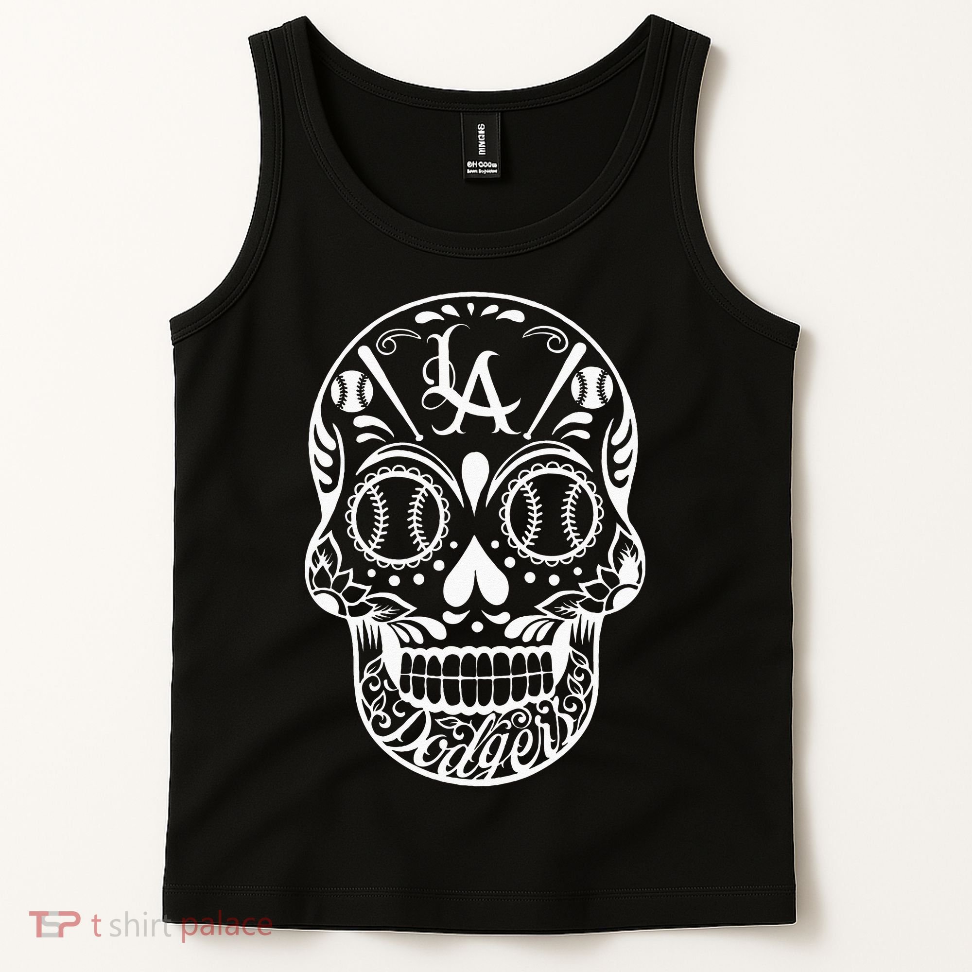 Los Angeles Sugar Skull Day Of The Dead Cinco De Mayo Tank Top