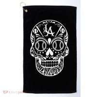 Los Angeles Sugar Skull Day Of The Dead Cinco De Mayo Golf Towel thumb 0
