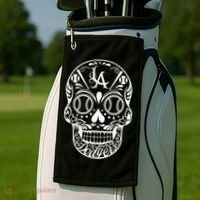 Los Angeles Sugar Skull Day Of The Dead Cinco De Mayo Golf Towel thumb 2
