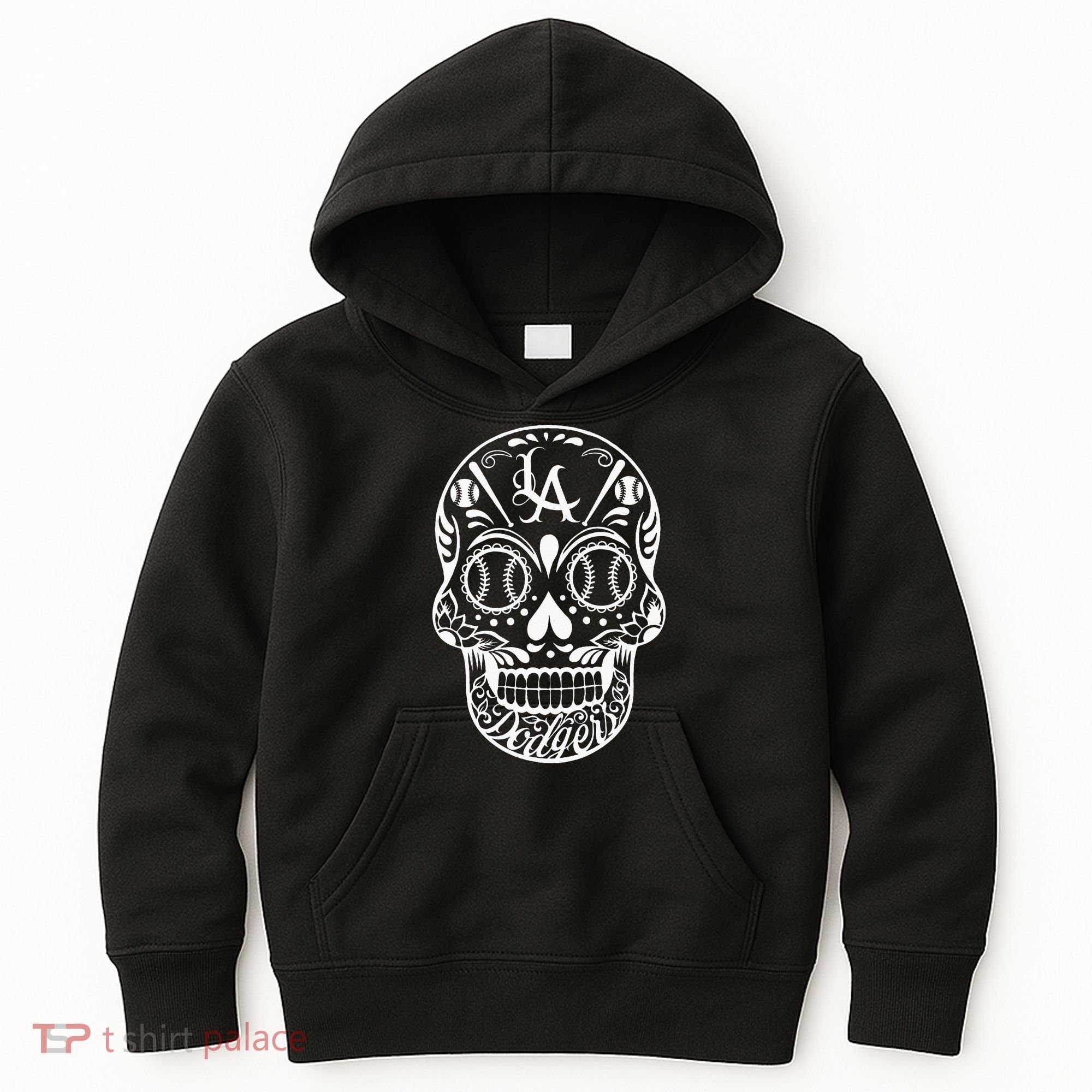 Los Angeles Sugar Skull Day Of The Dead Cinco De Mayo Kids Hoodie