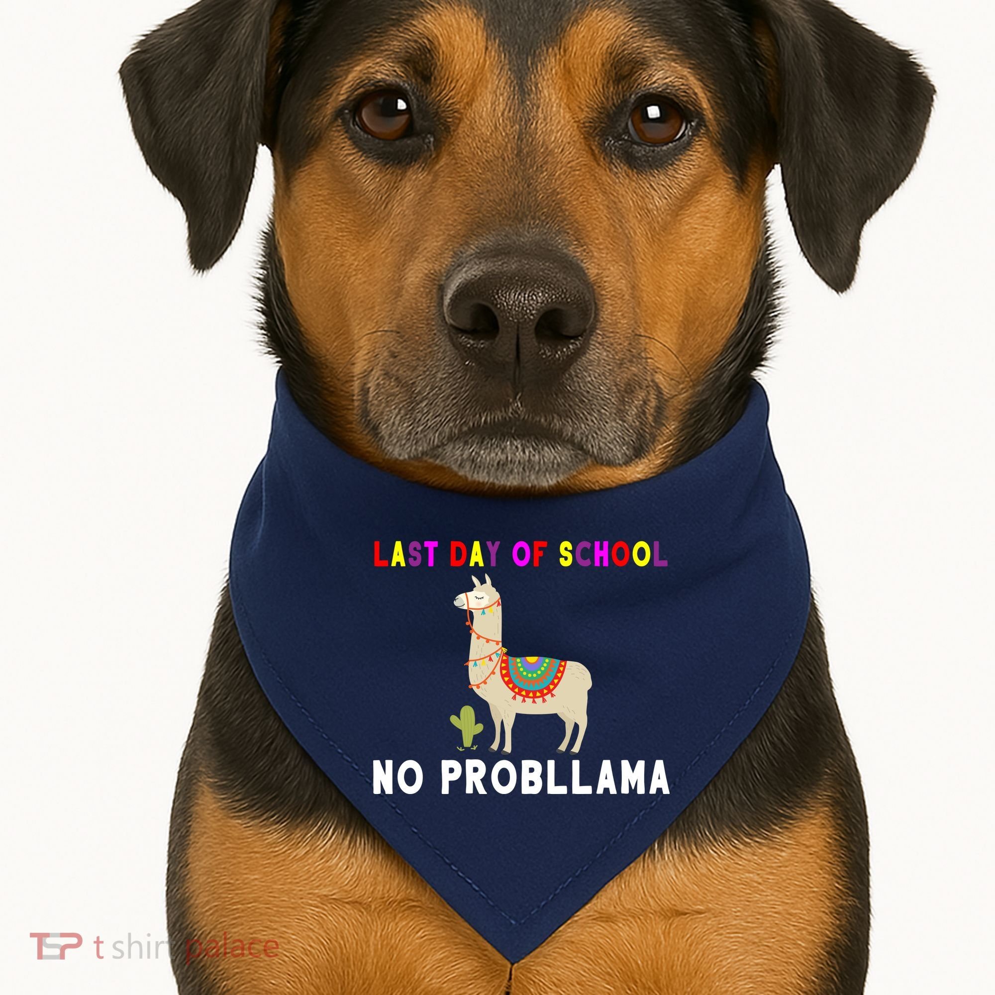 Last Day Of School No ProbLLama USA-Made Doggie Bandana