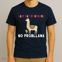 Last Day Of School No ProbLLama T-Shirt thumb 3