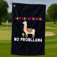 Last Day Of School No ProbLLama Golf Towel thumb 1