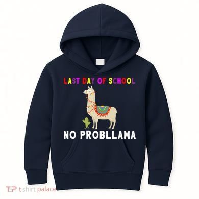 Last Day Of School No ProbLLama Kids Hoodie