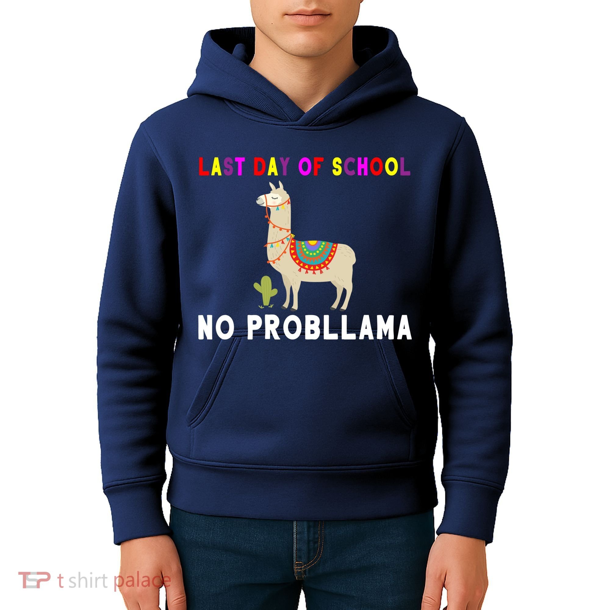 Last Day Of School No ProbLLama Kids Hoodie