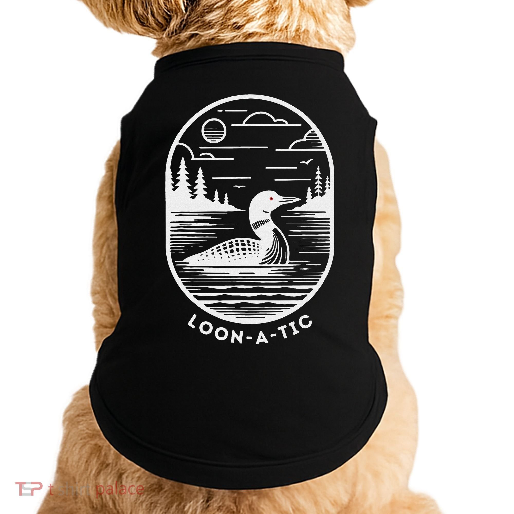 Loon A Tic Funny Common Loon Minnesota Lake Loon Doggie Tank