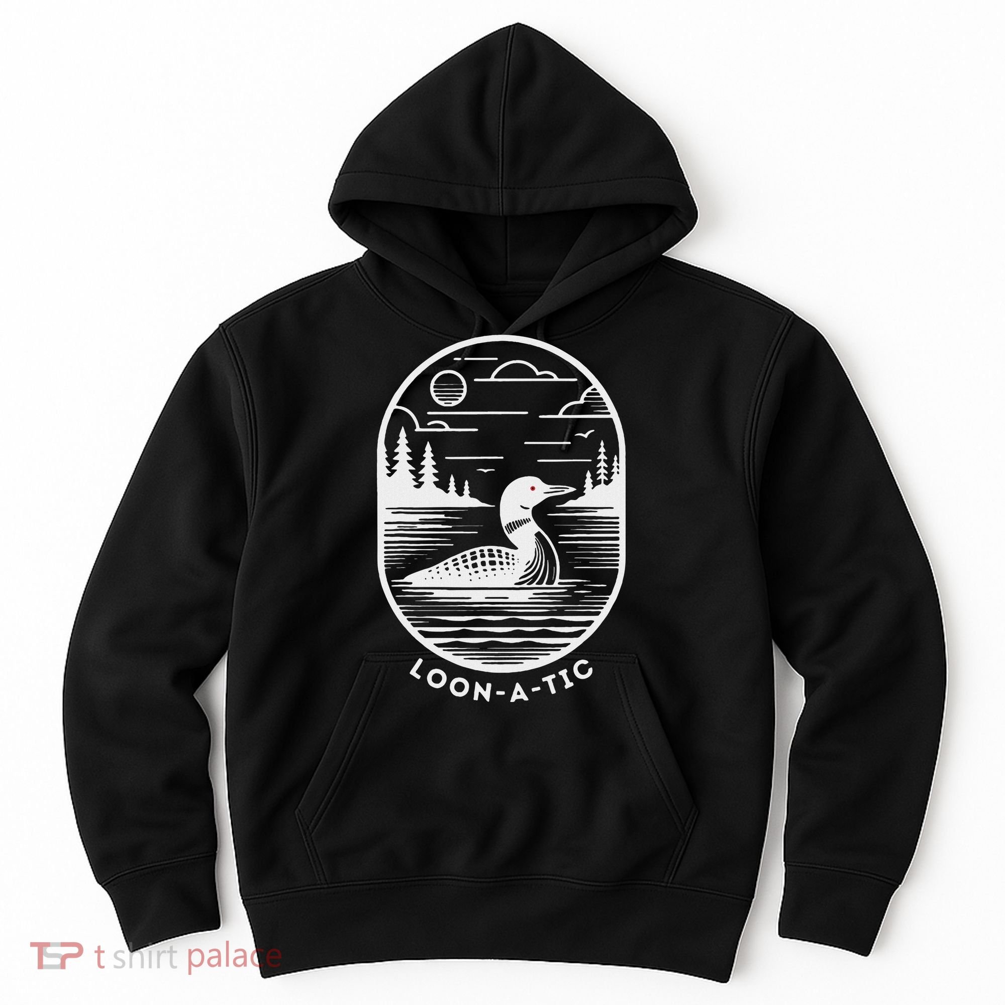 Loon A Tic Funny Common Loon Minnesota Lake Loon Hoodie