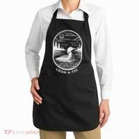 Loon A Tic Funny Common Loon Minnesota Lake Loon Apron thumb 2