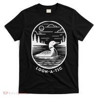 Loon A Tic Funny Common Loon Minnesota Lake Loon T-Shirt thumb 0