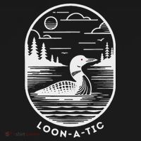Loon A Tic Funny Common Loon Minnesota Lake Loon Toddler Hoodie thumb 2