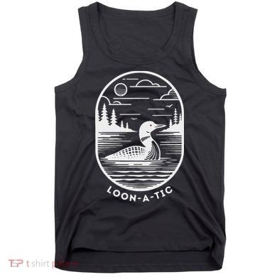 Loon A Tic Funny Common Loon Minnesota Lake Loon Tank Top