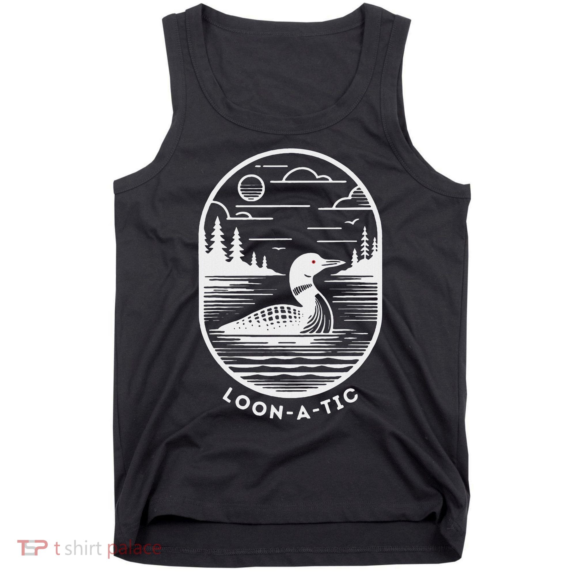 Loon A Tic Funny Common Loon Minnesota Lake Loon Tank Top