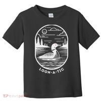 Loon A Tic Funny Common Loon Minnesota Lake Loon Toddler T-Shirt thumb 0