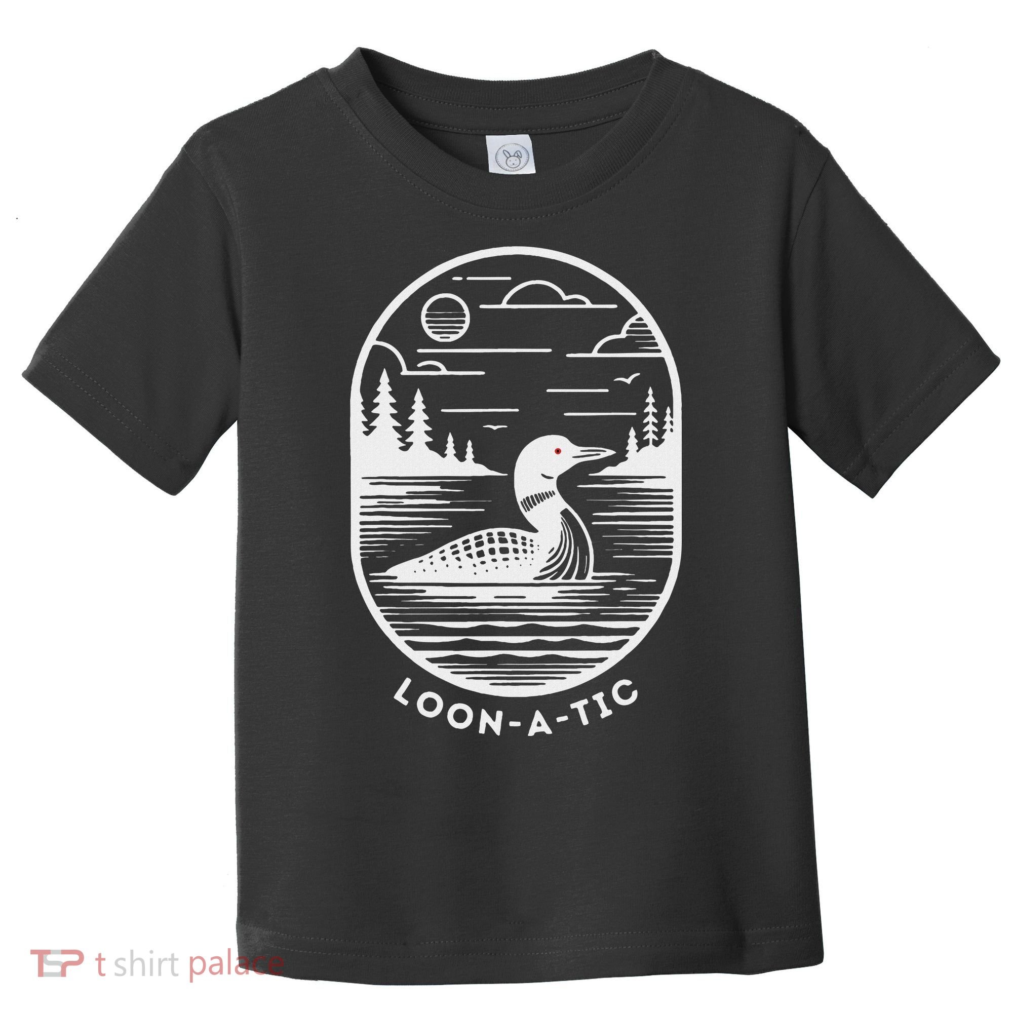 Loon A Tic Funny Common Loon Minnesota Lake Loon Toddler T-Shirt