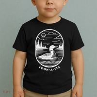 Loon A Tic Funny Common Loon Minnesota Lake Loon Toddler T-Shirt thumb 2