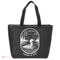 Loon A Tic Funny Common Loon Minnesota Lake Loon Tote Bag thumb 0