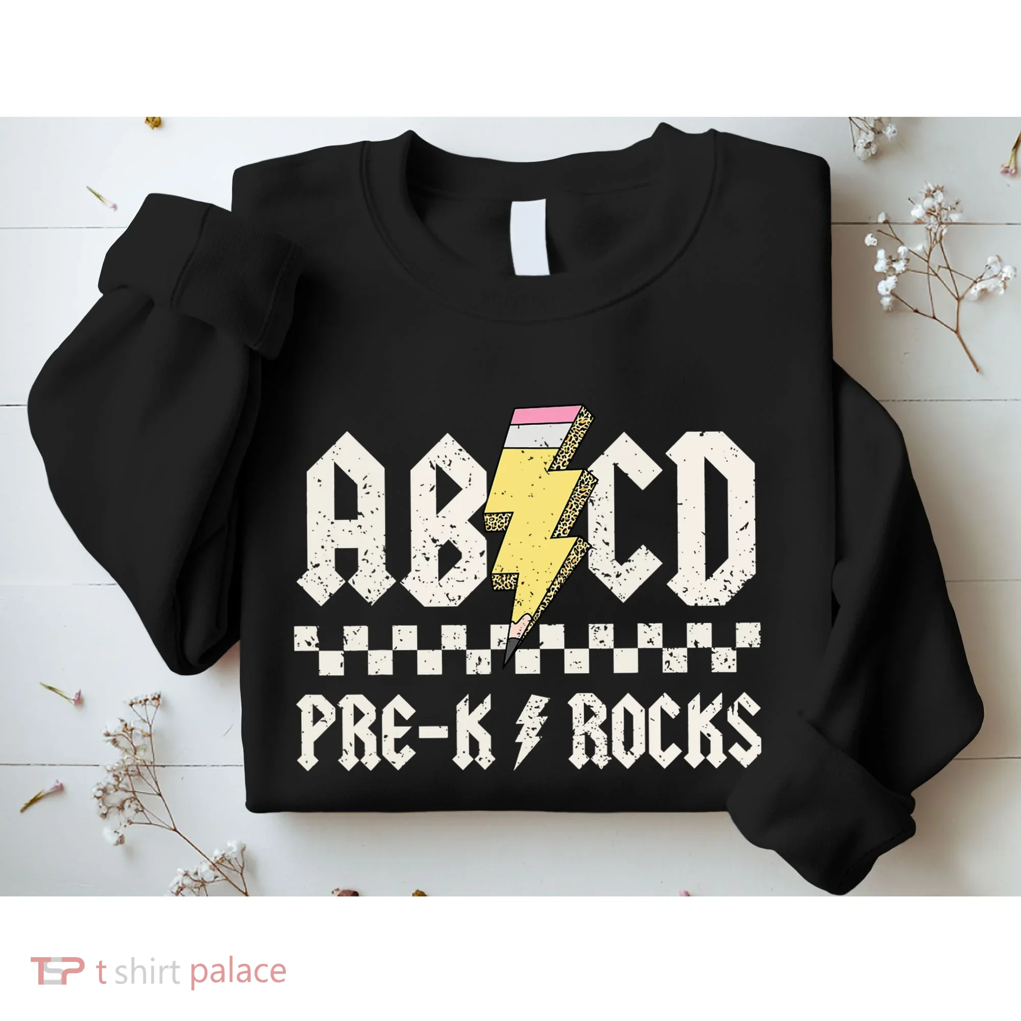 Lightning ABCD Teacher Student Pre K Rocks Back To School Sweatshirt