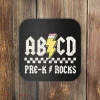 Lightning ABCD Teacher Student Pre K Rocks Back To School Coaster thumb 0