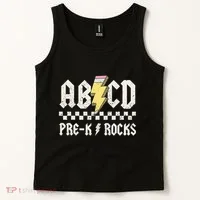 Lightning ABCD Teacher Student Pre K Rocks Back To School Tank Top thumb 2