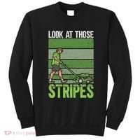 Look At Those Stripes Lawn Mowing Funny Dad Lawn Mower Sweatshirt thumb 0