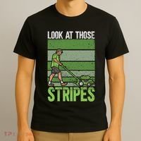 Look At Those Stripes Lawn Mowing Funny Dad Lawn Mower T-Shirt thumb 3
