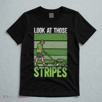Look At Those Stripes Lawn Mowing Funny Dad Lawn Mower T-Shirt thumb 5