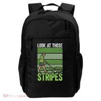 Look At Those Stripes Lawn Mowing Funny Dad Lawn Mower Backpack thumb 0
