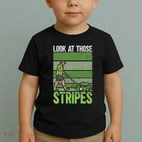 Look At Those Stripes Lawn Mowing Funny Dad Lawn Mower Toddler T-Shirt thumb 2