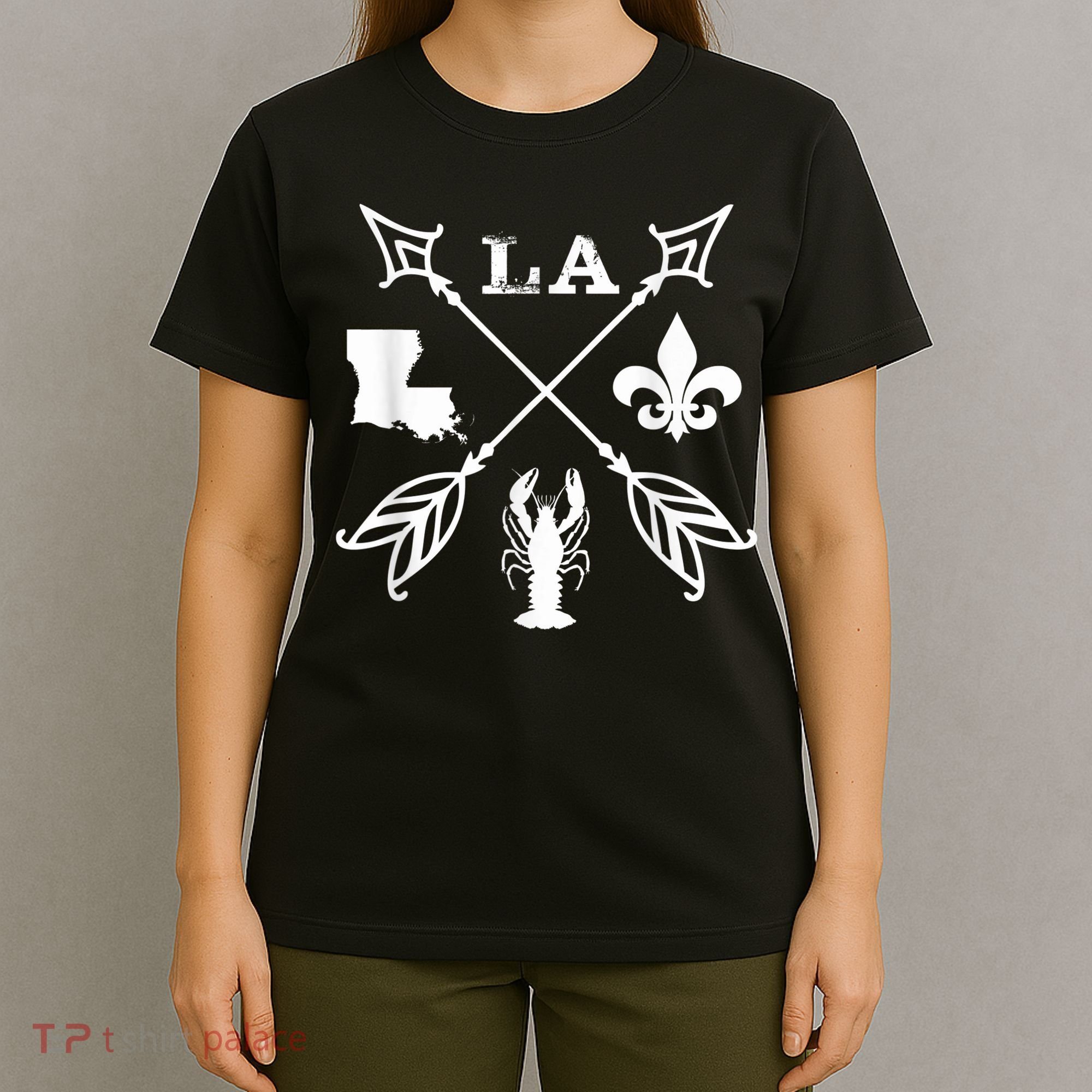Louisiana arrow t shirt New Orleans Mardi Gras Tshirt T-Shirt