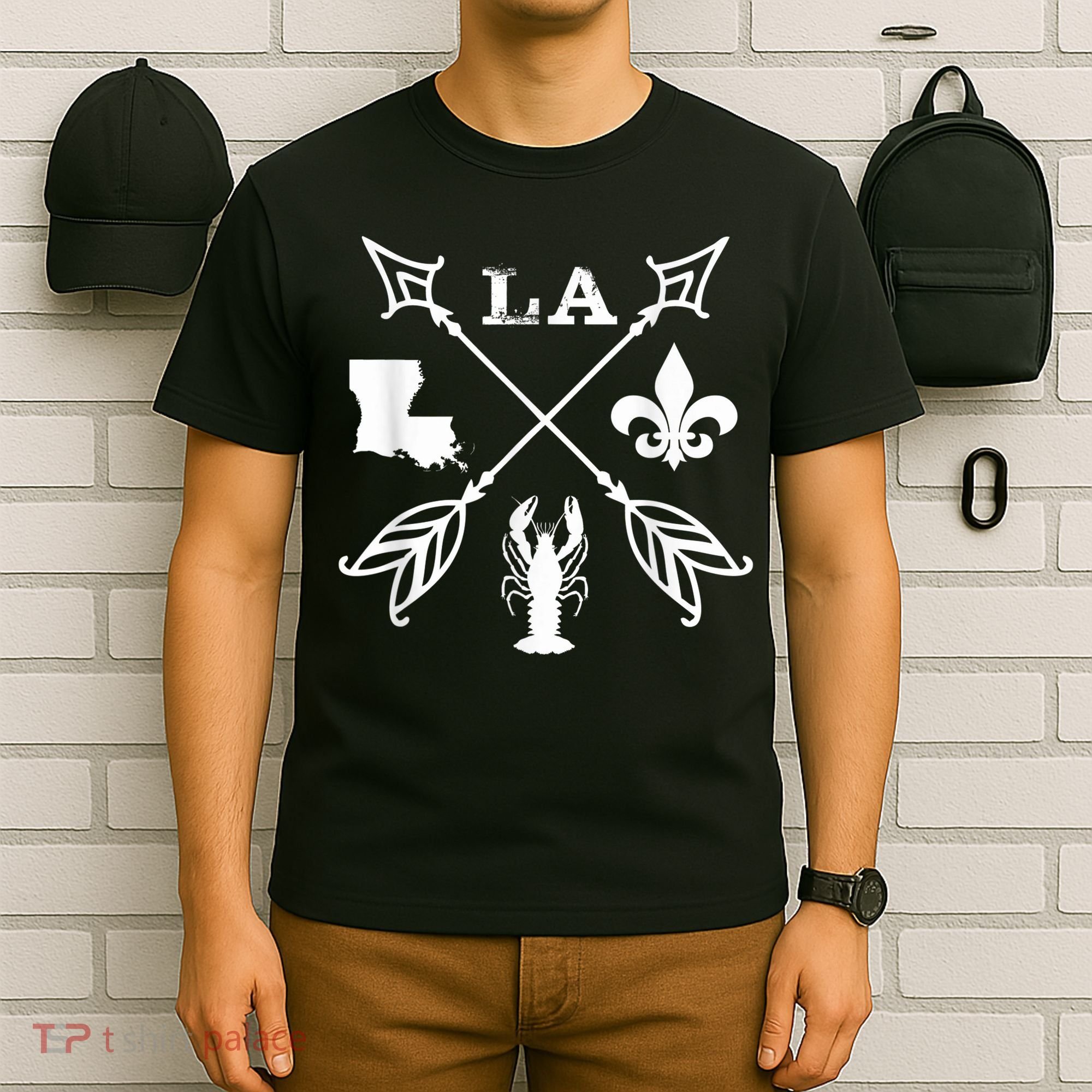 Louisiana arrow t shirt New Orleans Mardi Gras Tshirt T-Shirt