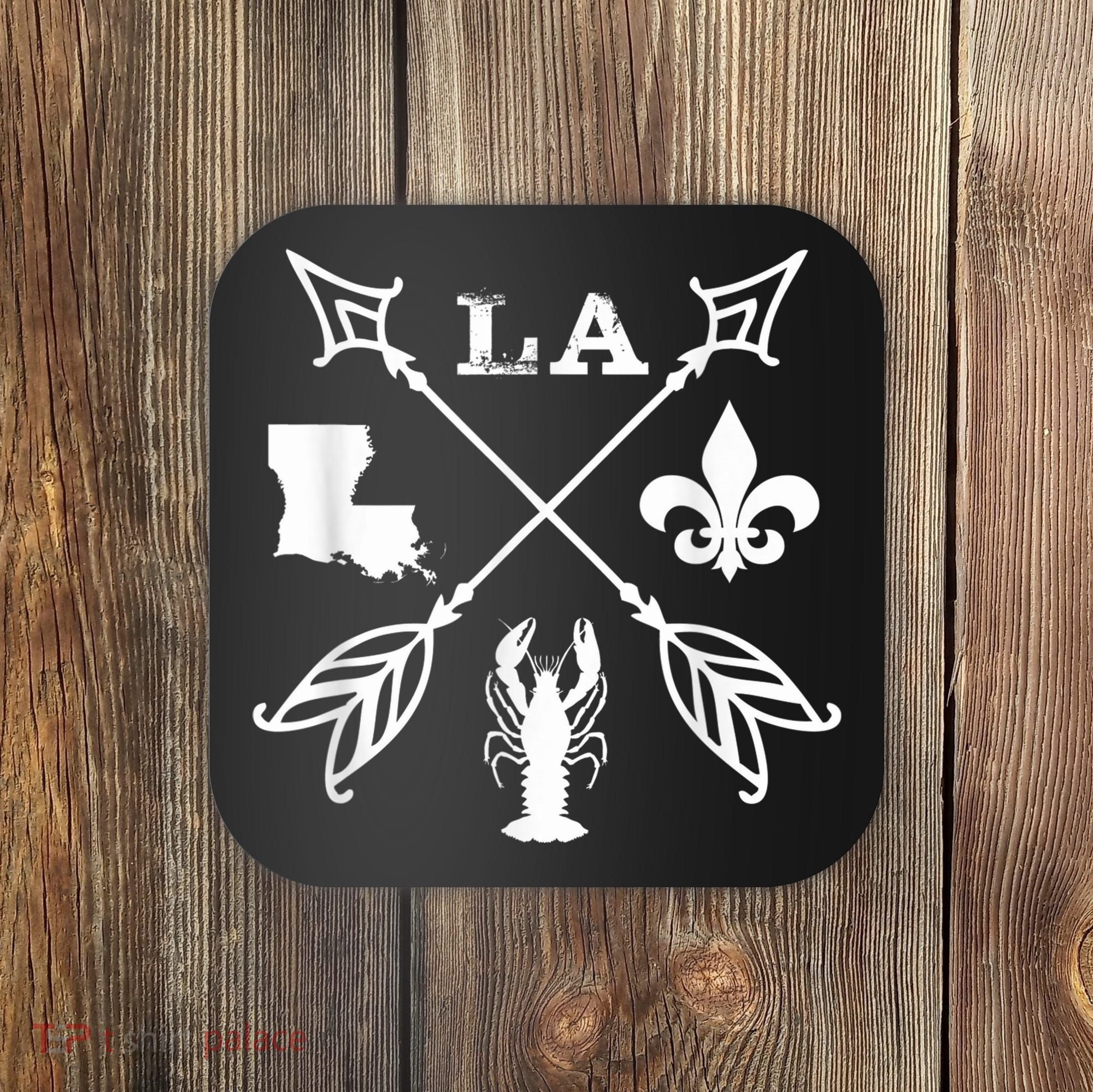 Louisiana arrow t shirt New Orleans Mardi Gras Tshirt Coaster