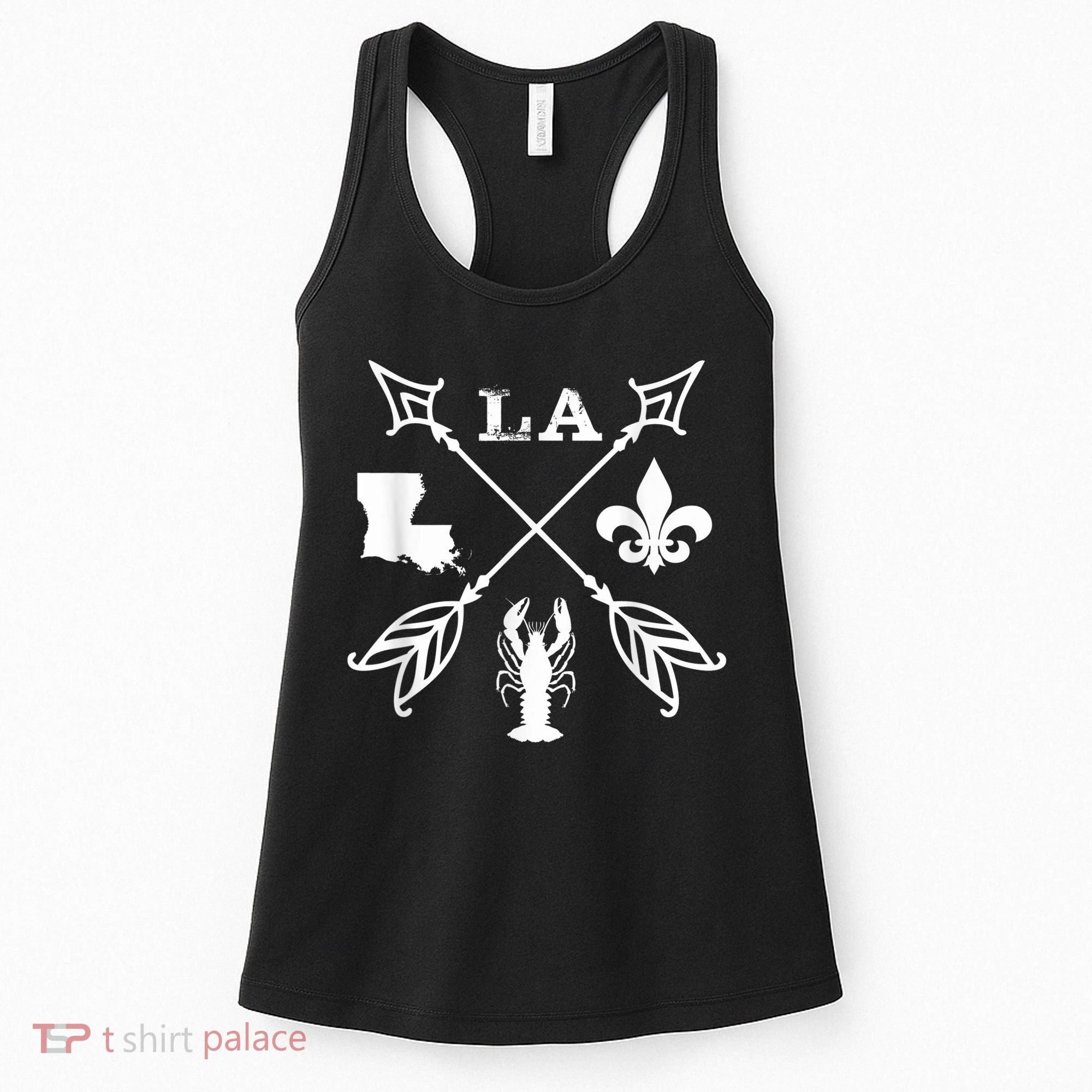 Louisiana arrow t shirt New Orleans Mardi Gras Tshirt Women's Tank Top