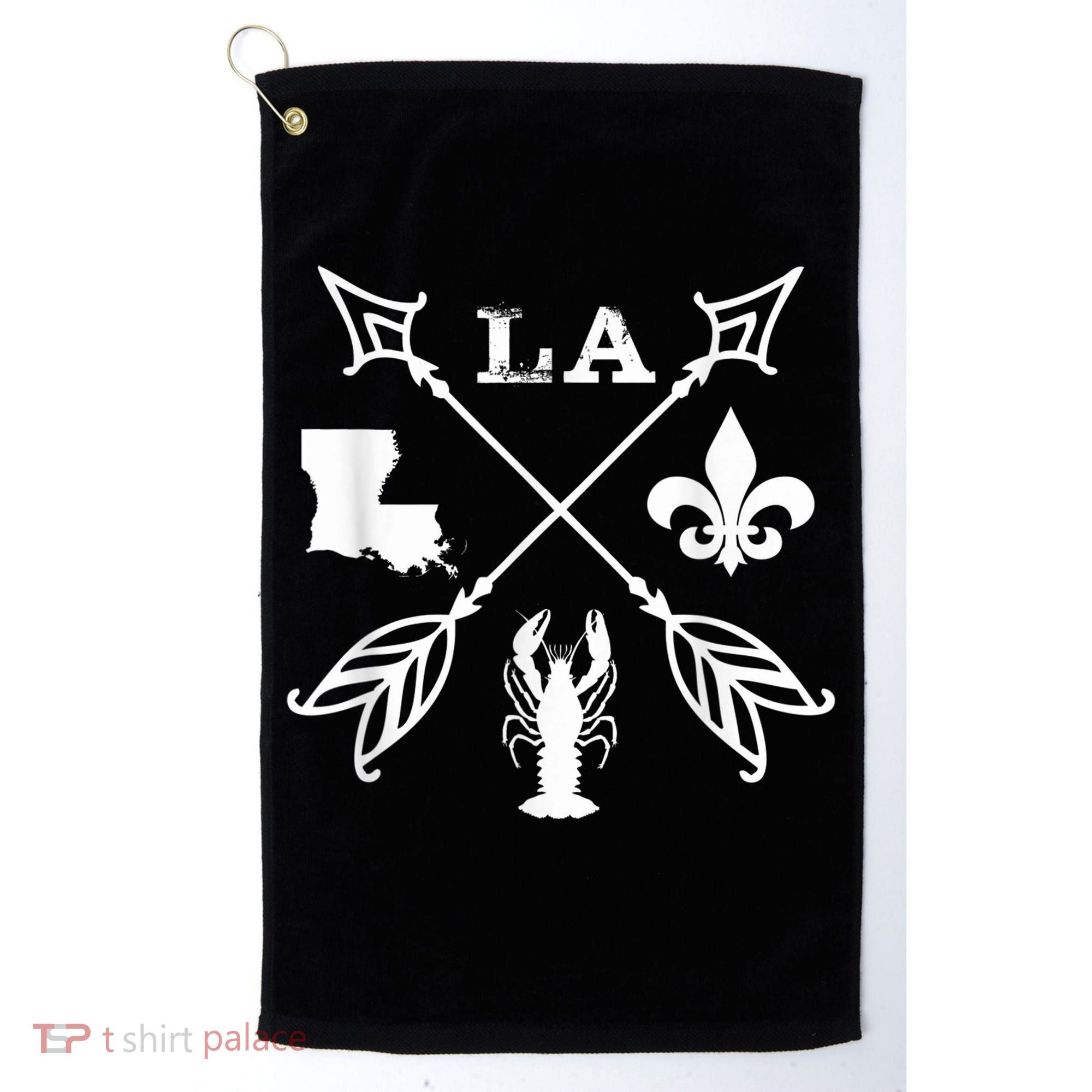 Louisiana arrow t shirt New Orleans Mardi Gras Tshirt Golf Towel