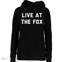 Live At The Fox Classic Rock Music Inspired Southern Rock Womens Funnel Neck Pullover Hood thumb 0