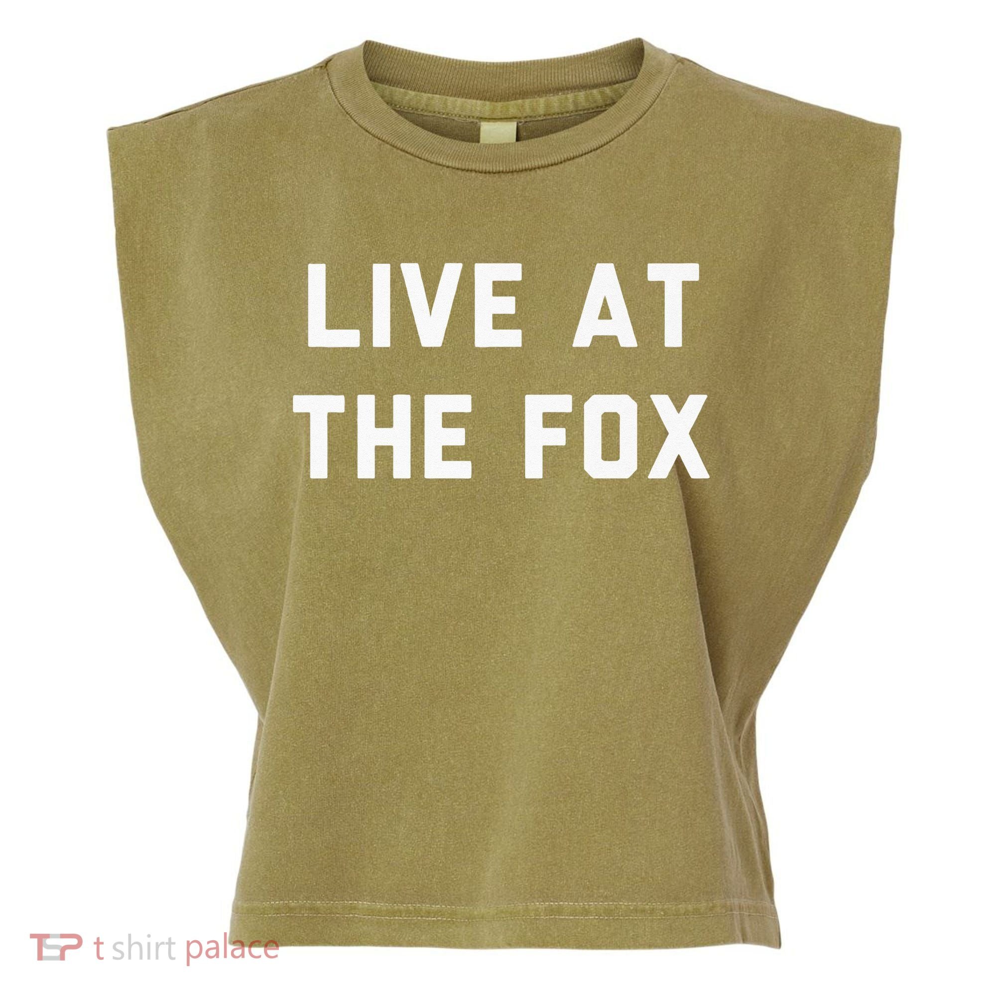 Live At The Fox Classic Rock Music Inspired Southern Rock Garment-Dyed Women's Muscle Tee