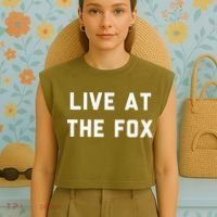 Live At The Fox Classic Rock Music Inspired Southern Rock Garment-Dyed Women's Muscle Tee thumb 4