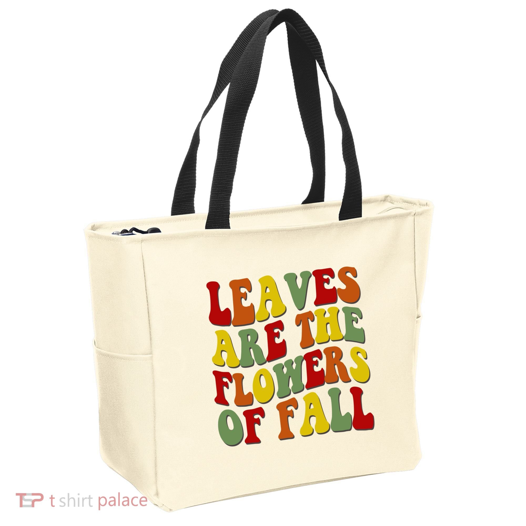 Leaves Are The Flowers Of Fall Retro Tote Bag